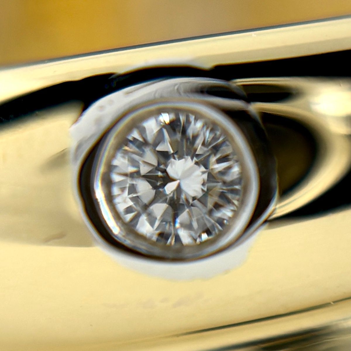 Tiffany & Co Dots Twist Ring YG Yellow Gold Pave Diamond — view 2