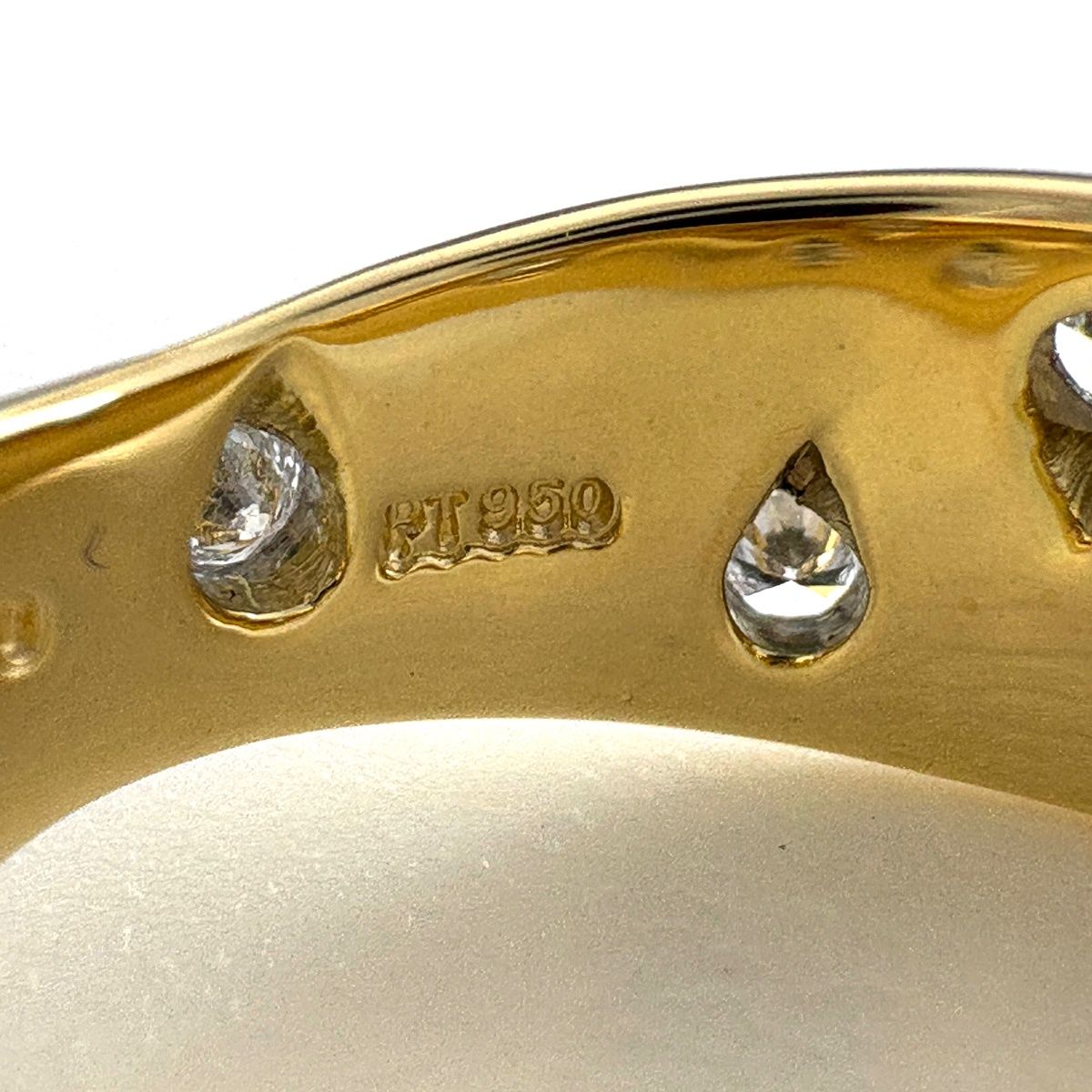 Tiffany & Co Dots Twist Ring YG Yellow Gold Pave Diamond — view 7