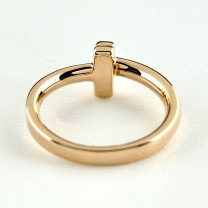 Tiffany & Co T One Narrow Ring PG Pink Gold — view 3