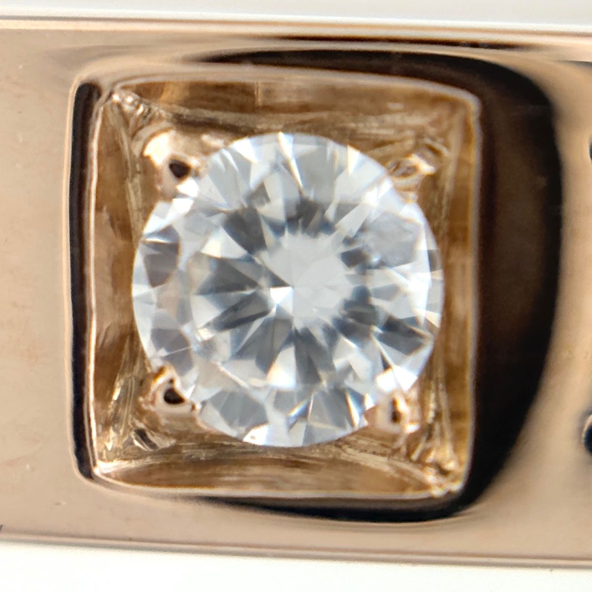 Bvlgari Double Logo Ring PG Pink Gold Pave Diamond — view 2