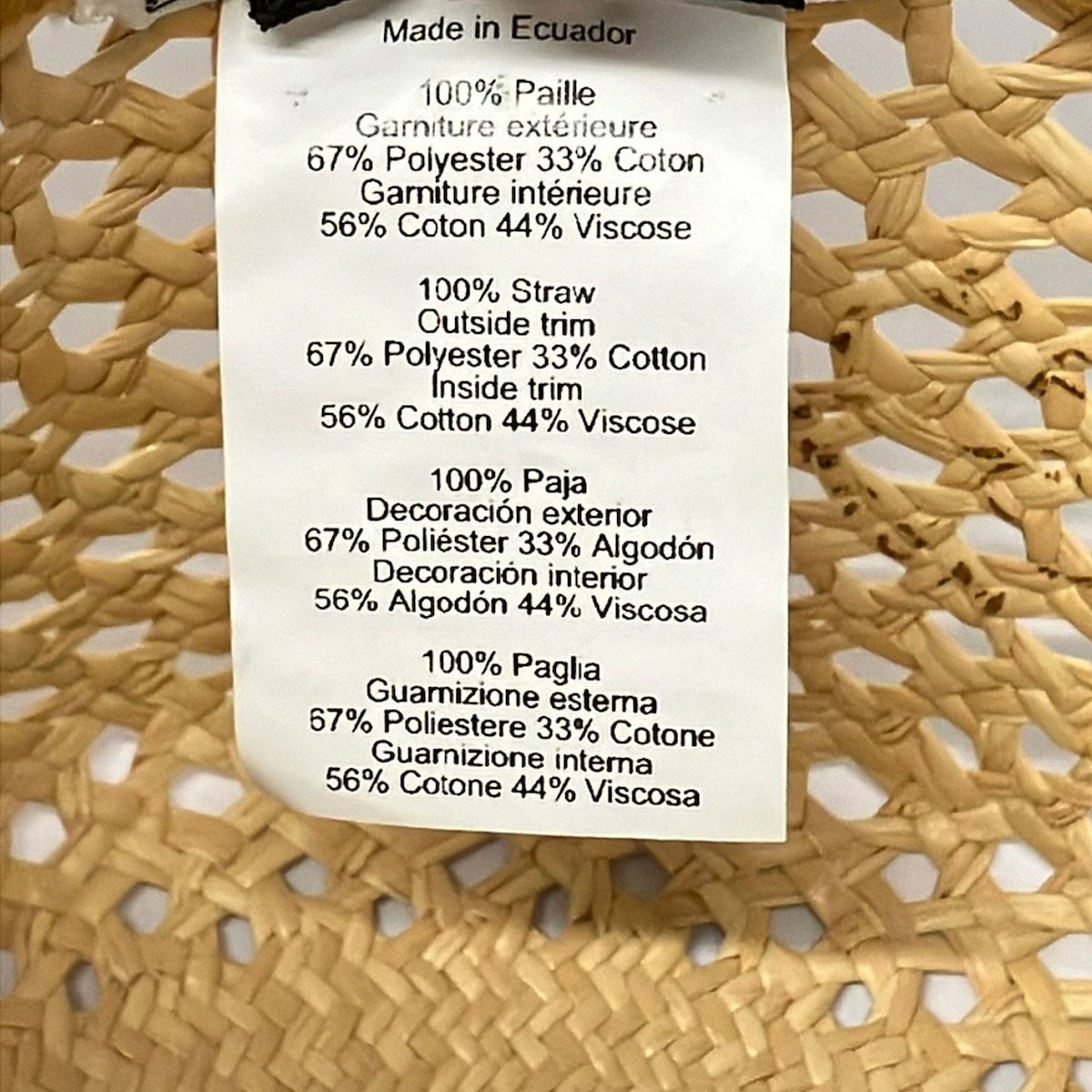 Hermes Hat 58 Beige Straw — view 6