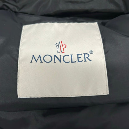 Moncler Down Jacket Coat 1 S Viburnum Black Long Sleeve Zip Up Ruffle Different — view 3