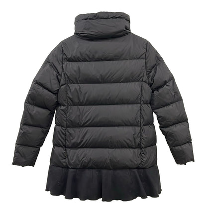 Moncler Down Jacket Coat 1 S Viburnum Black Long Sleeve Zip Up Ruffle Different — view 2