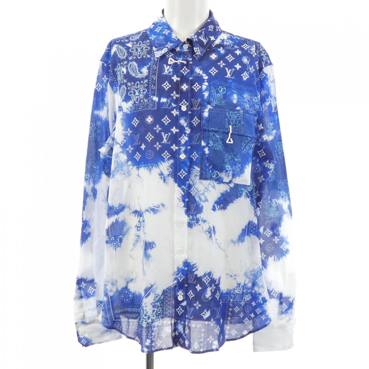 Louis Vuitton Monogram Bandana Hook Detail Long Sleeve Shirt