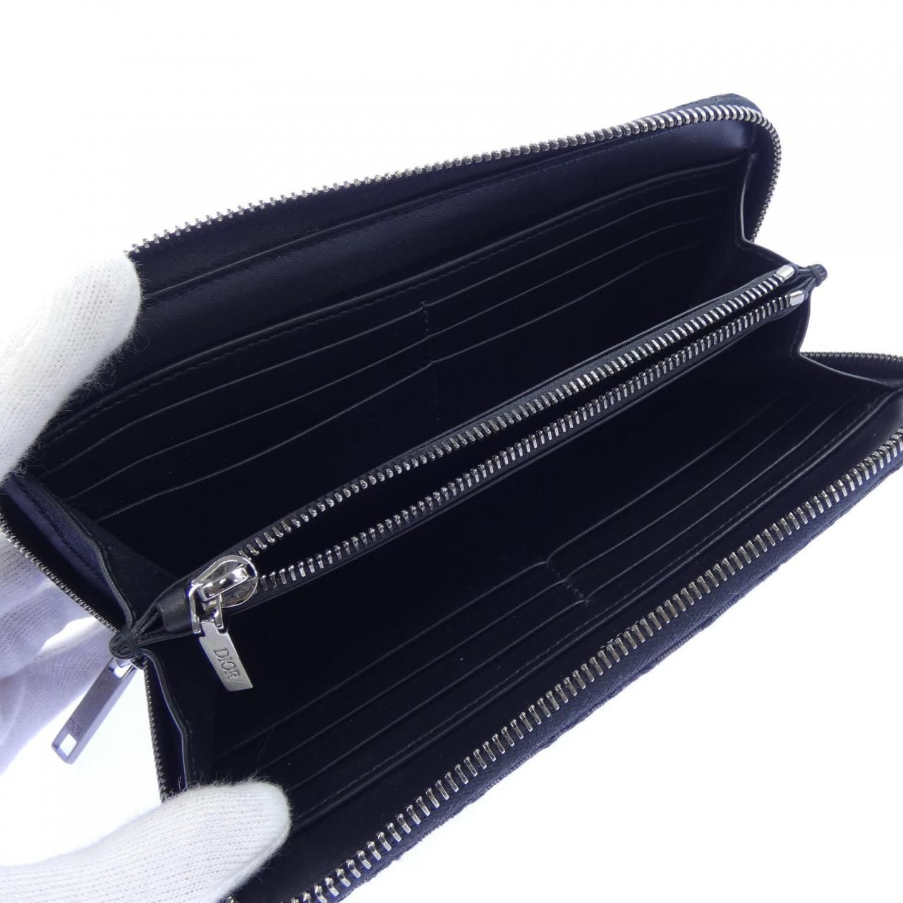 Dior Oblique Jacquard Long Zip Wallet — view 5