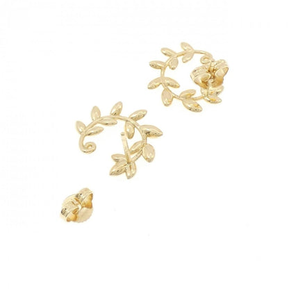 Tiffany & Co Olive Leaf Bypass Hoop Small Earrings — view 3