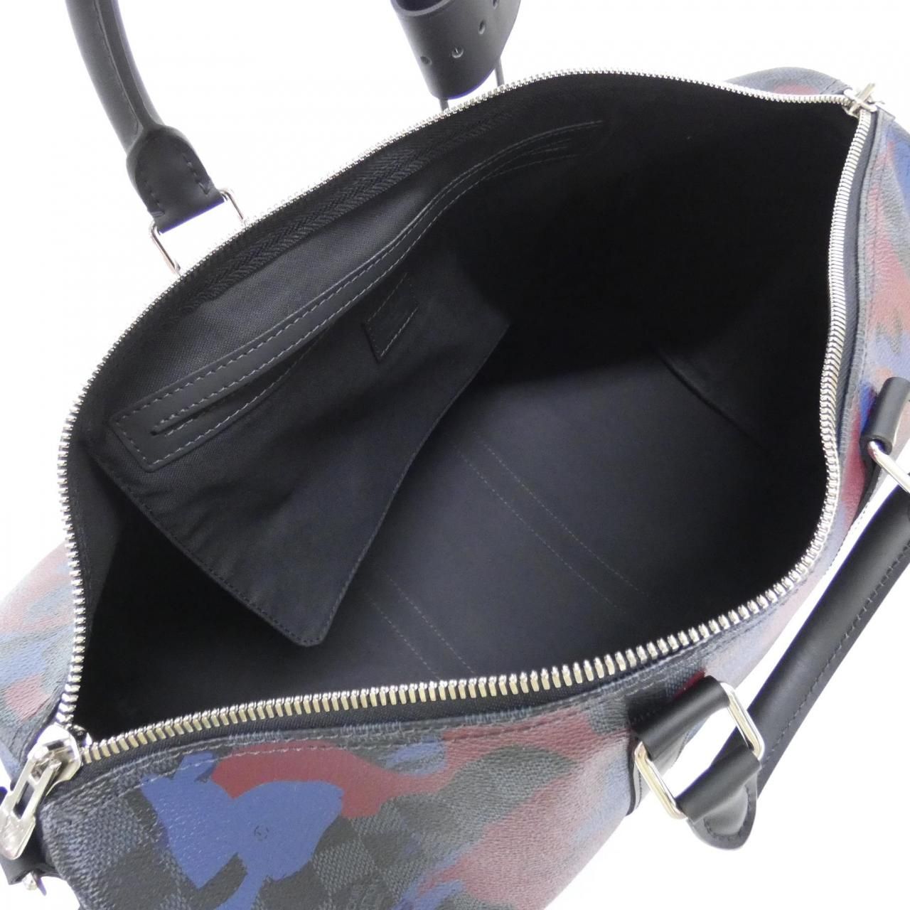 Louis Vuitton Damier Cobalt Camouflage Keepall Bandouliere 45 cm Boston Bag — view 9