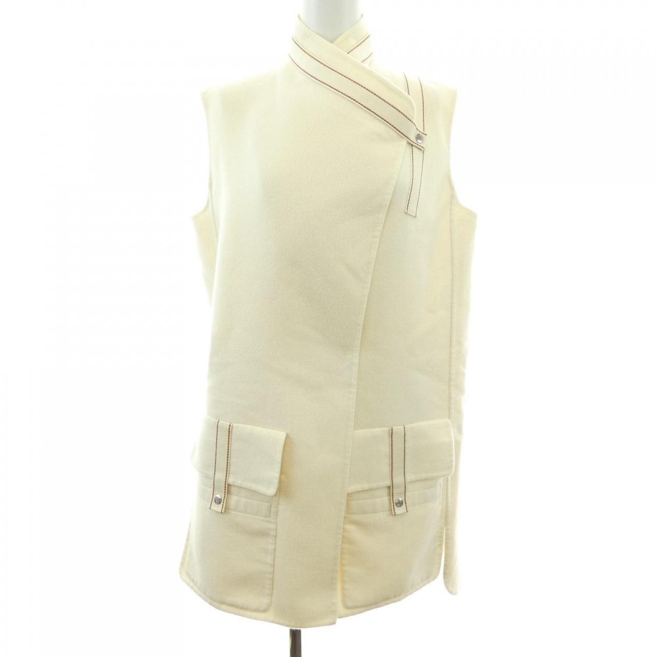 Hermes Long Vest White