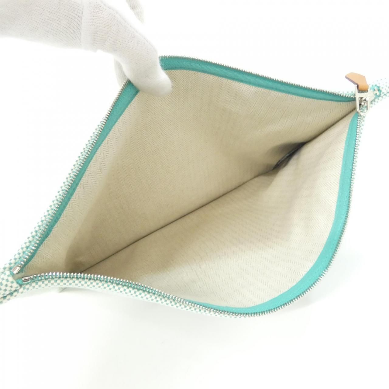 Hermes Tissage Pouch Blue — view 5