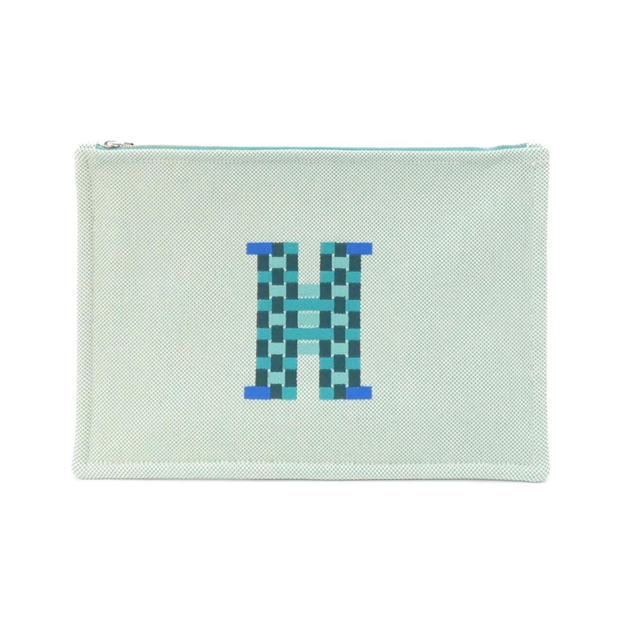 Hermes Tissage Pouch Blue