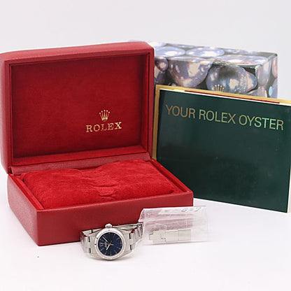 Rolex Box with Frame Oyster Perpetual Automatic Winding Blue Dial Watch — view 7