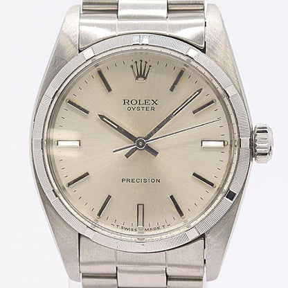 Rolex And Oyster Precision Manual Winding Silver Dial Watch