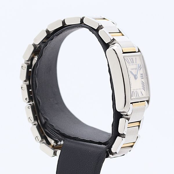 Cartier Tank Francaise SM Yg SS Quartz Ivory Dial Watch Mtm — view 2