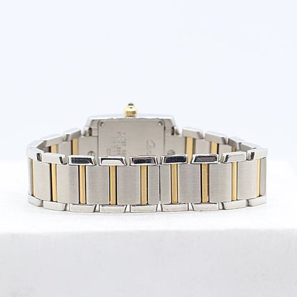 Cartier Tank Francaise SM Yg SS Quartz Ivory Dial Watch Mtm — view 4