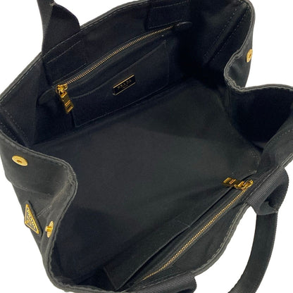 Prada Tote Canapa Black Beige — view 7