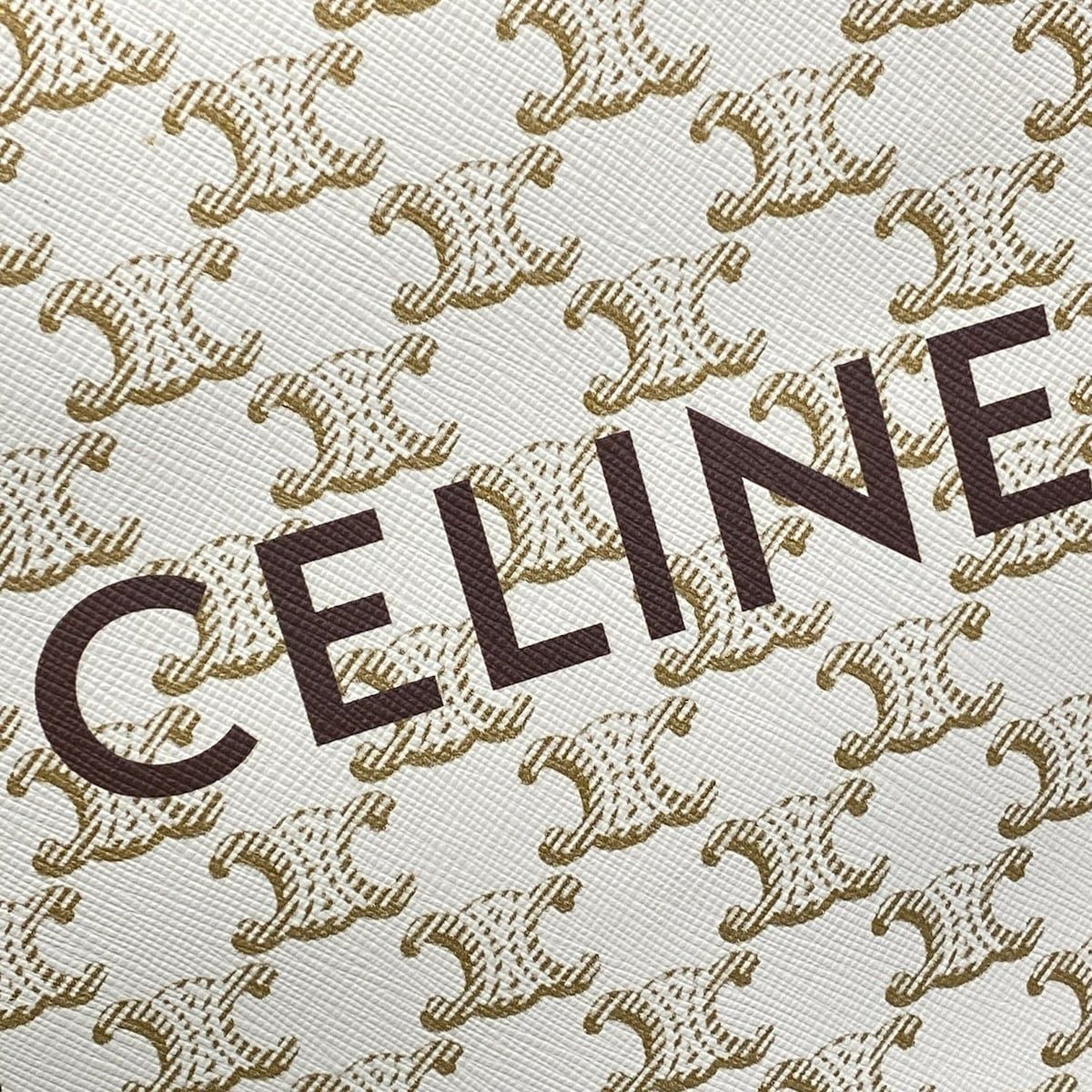 Celine Tote Mini Vertical Cover Brown Ivory — view 9
