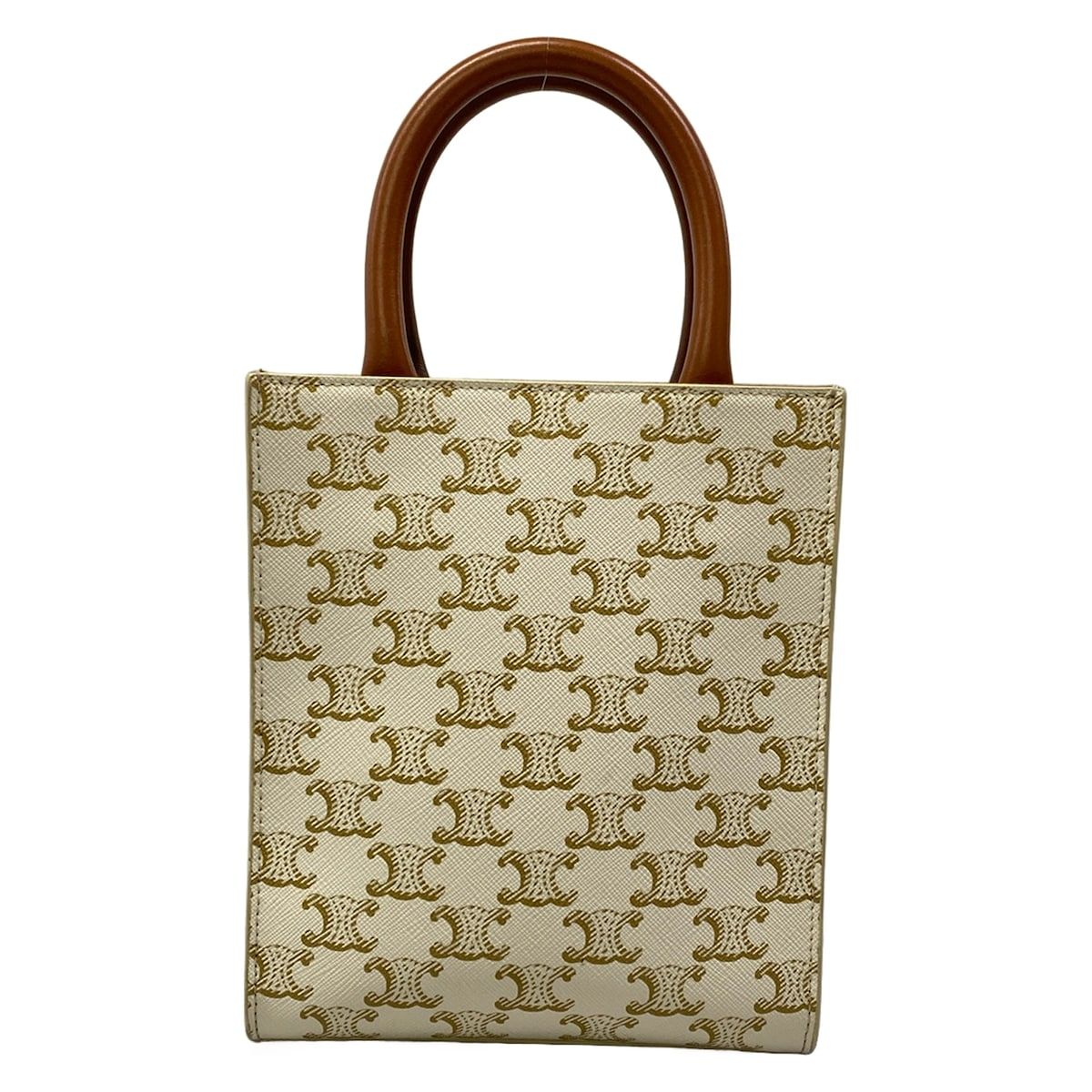 Celine Tote Mini Vertical Cover Brown Ivory — view 3