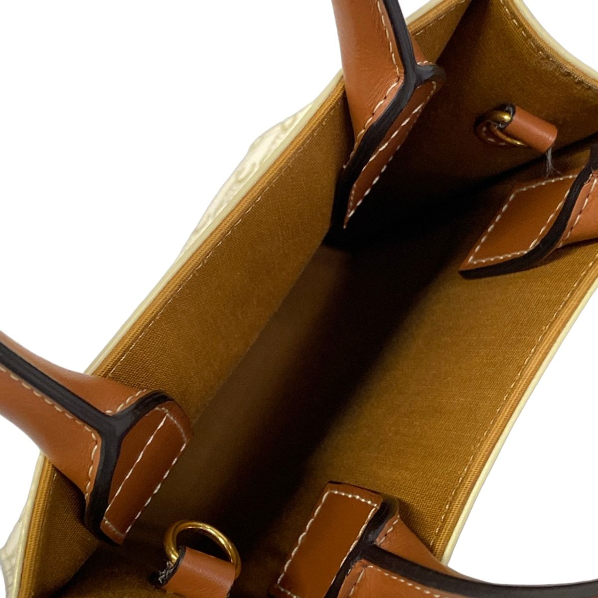 Celine Tote Mini Vertical Cover Brown Ivory — view 7