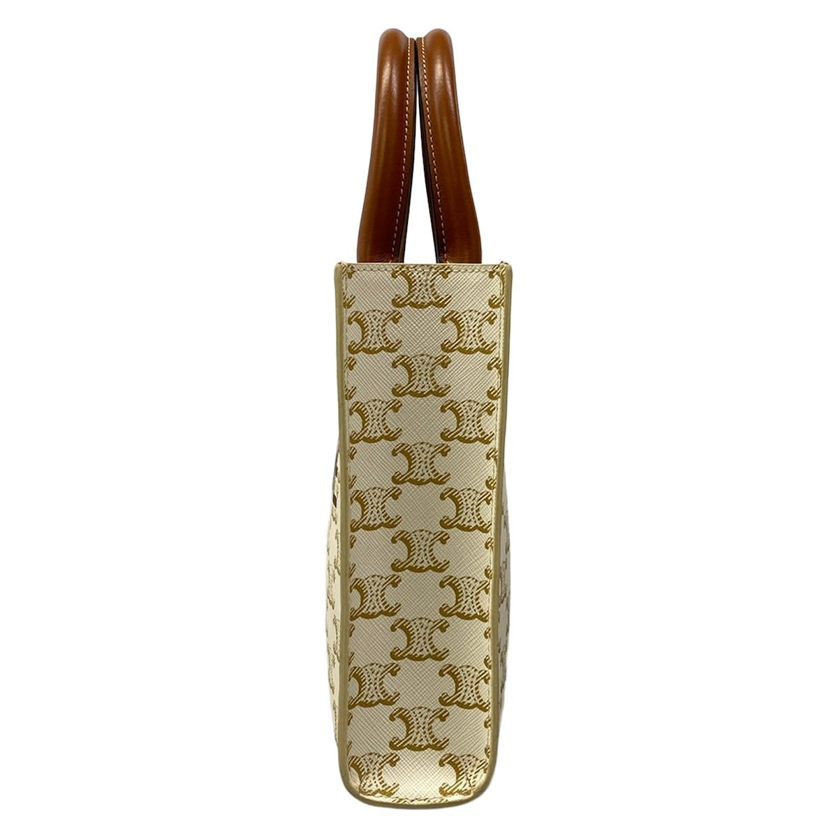 Celine Tote Mini Vertical Cover Brown Ivory — view 4