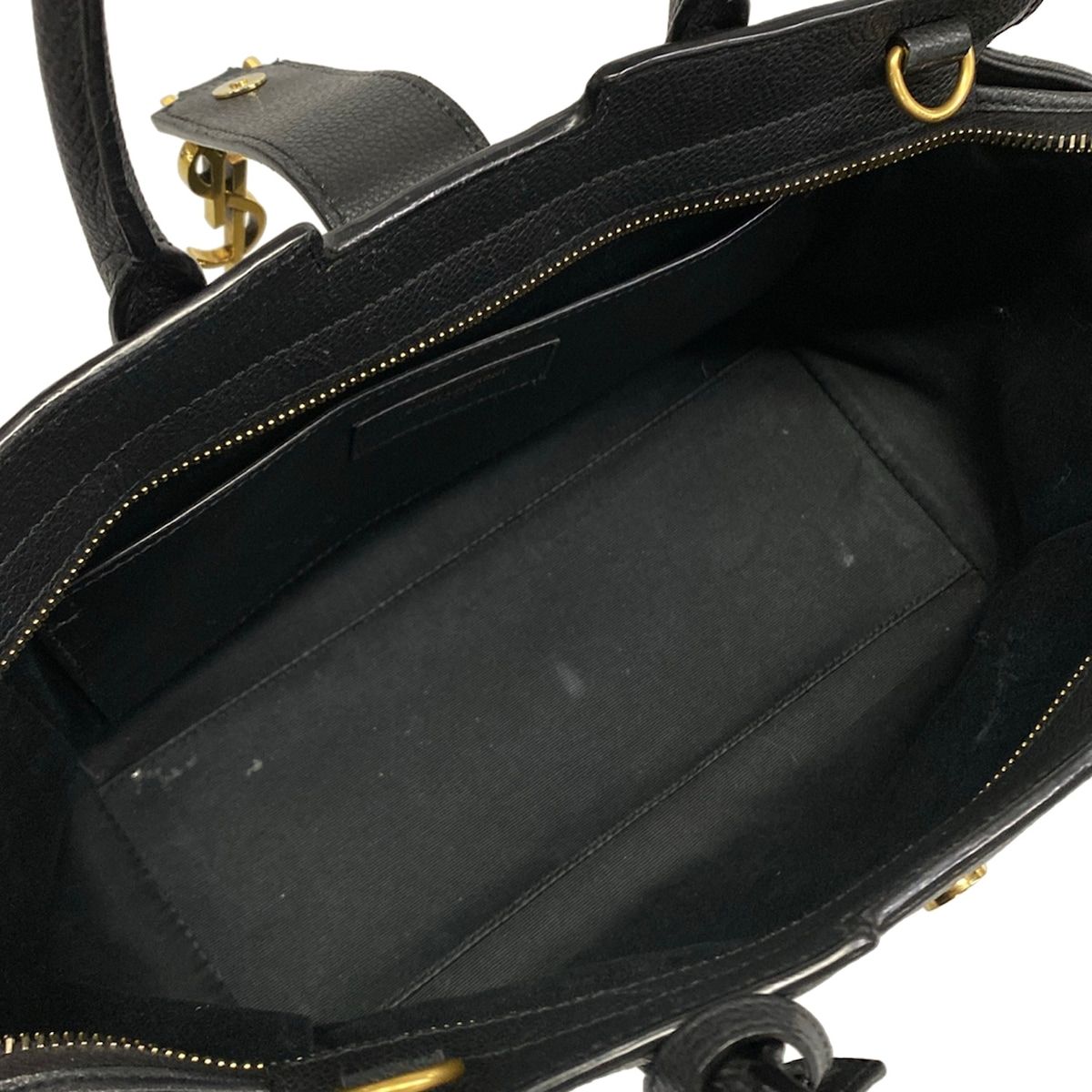 Saint Laurent Paris Handbag Baby Tote Downtown Black Leather — view 7