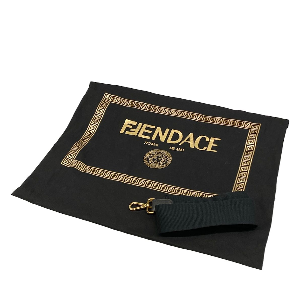 Fendi Tote Black Gold Fendace — view 8