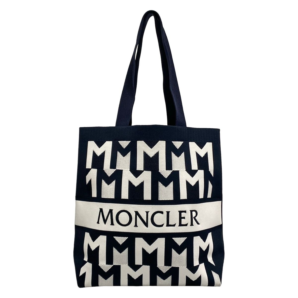 Moncler Tote Knit Navy White