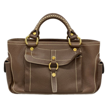 Celine Tote Boogie Dark Brown Leather