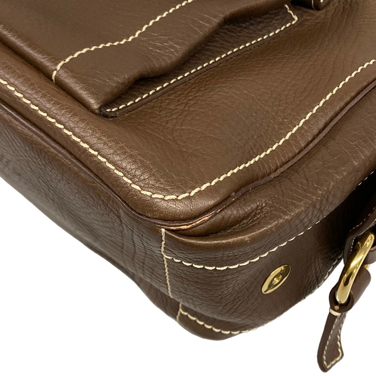 Celine Tote Boogie Dark Brown Leather — view 6