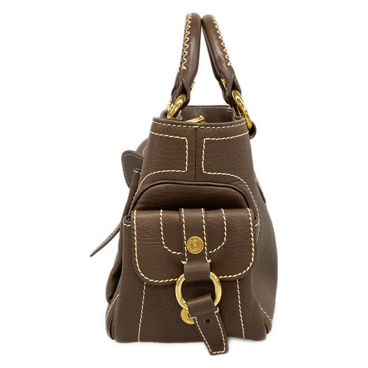 Celine Tote Boogie Dark Brown Leather — view 4