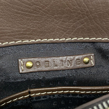 Celine Tote Boogie Dark Brown Leather — view 8