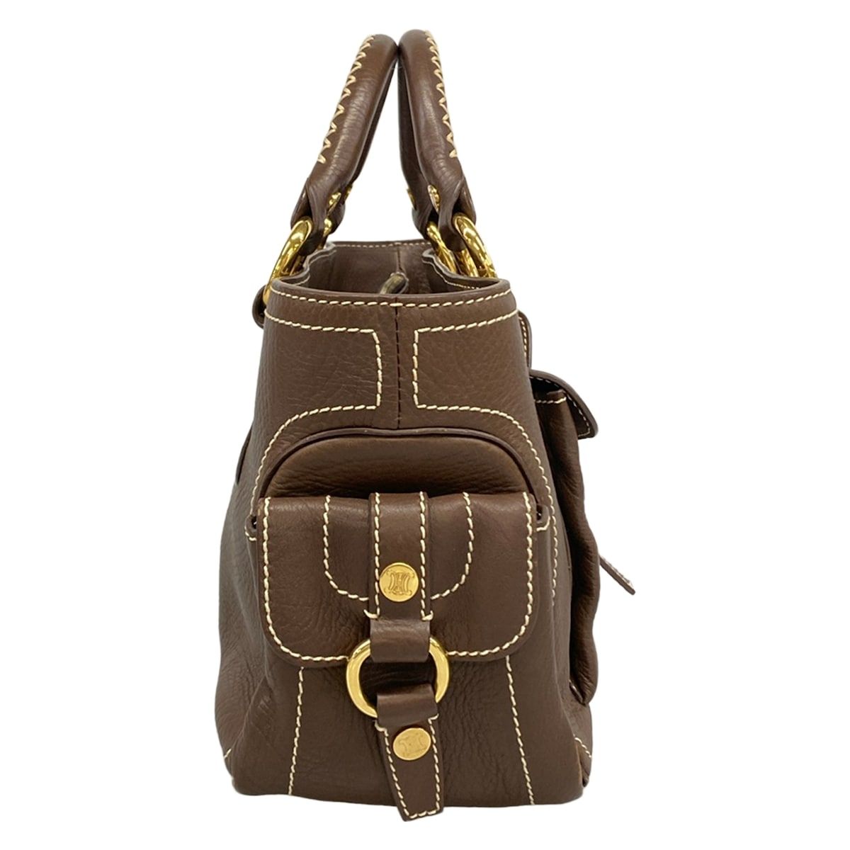 Celine Tote Boogie Dark Brown Leather — view 2