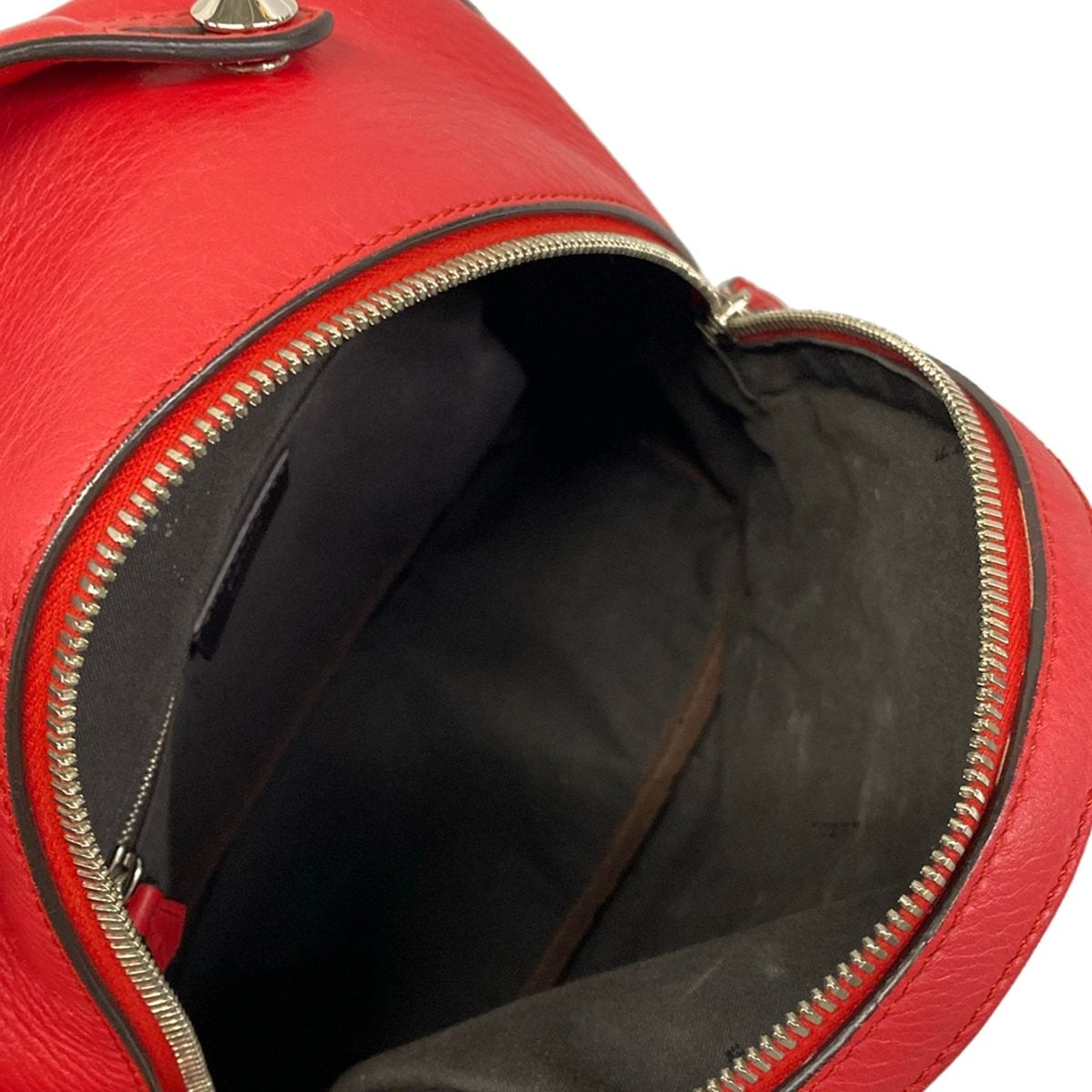 Fendi Sac Mini Backpack Red Studs Leather — view 7