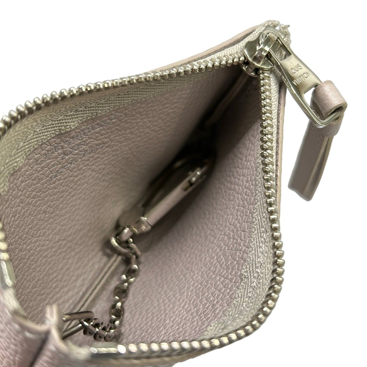 Louis Vuitton Coin Case Bicolor Monogram Empreinte Pochette Cles Brume Gray — view 3