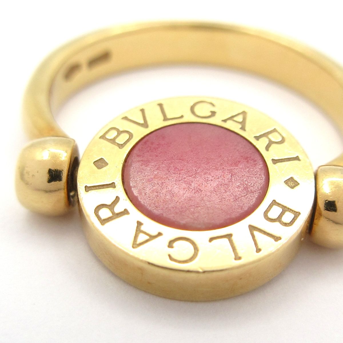 Bvlgari Ring Flip 18k Yellow Gold Coral Green — view 7