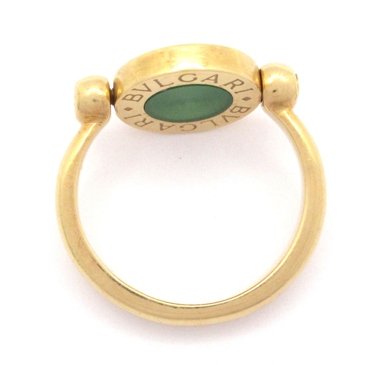 Bvlgari Ring Flip 18k Yellow Gold Coral Green — view 4