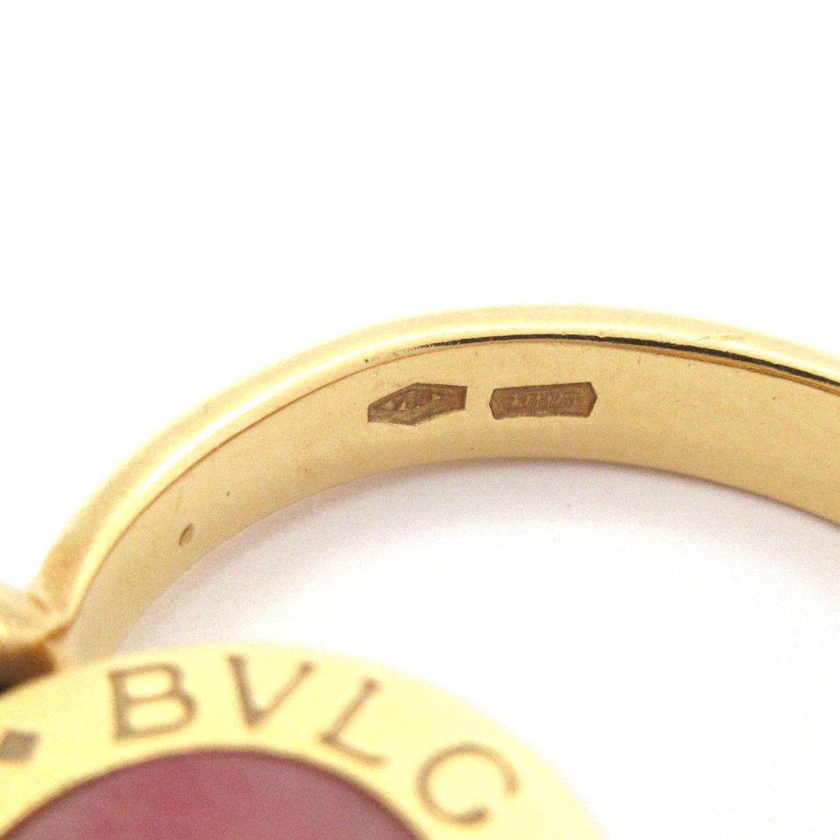 Bvlgari Ring Flip 18k Yellow Gold Coral Green — view 6