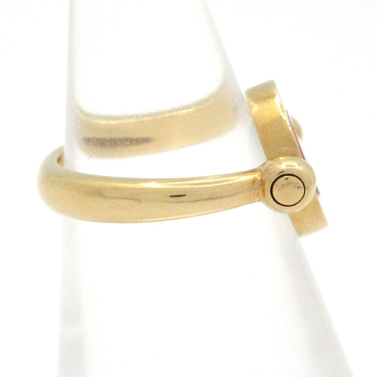 Bvlgari Ring Flip 18k Yellow Gold Coral Green — view 2