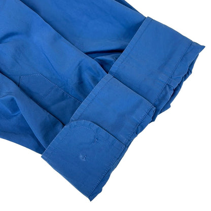 Miu Miu Long Sleeve Shirt Blouse 36 S Blue Short Length Cut Off Processing — view 7