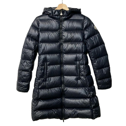 Moncler Down Jacket Coat 12 L Suyen Dark Navy Long Sleeve Zip Up Winter