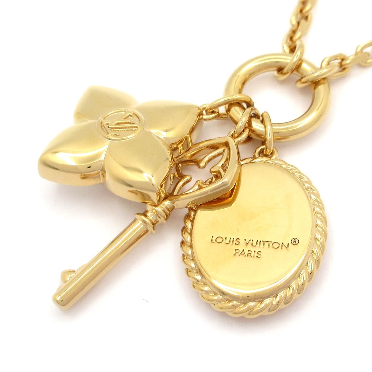 Louis Vuitton Necklace LV Signet Gold — view 3