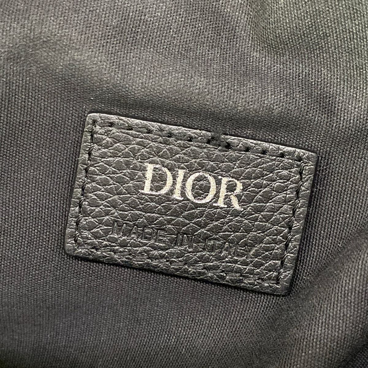 Dior Shoulder Bag Oak Navy Ivory Leather — view 8