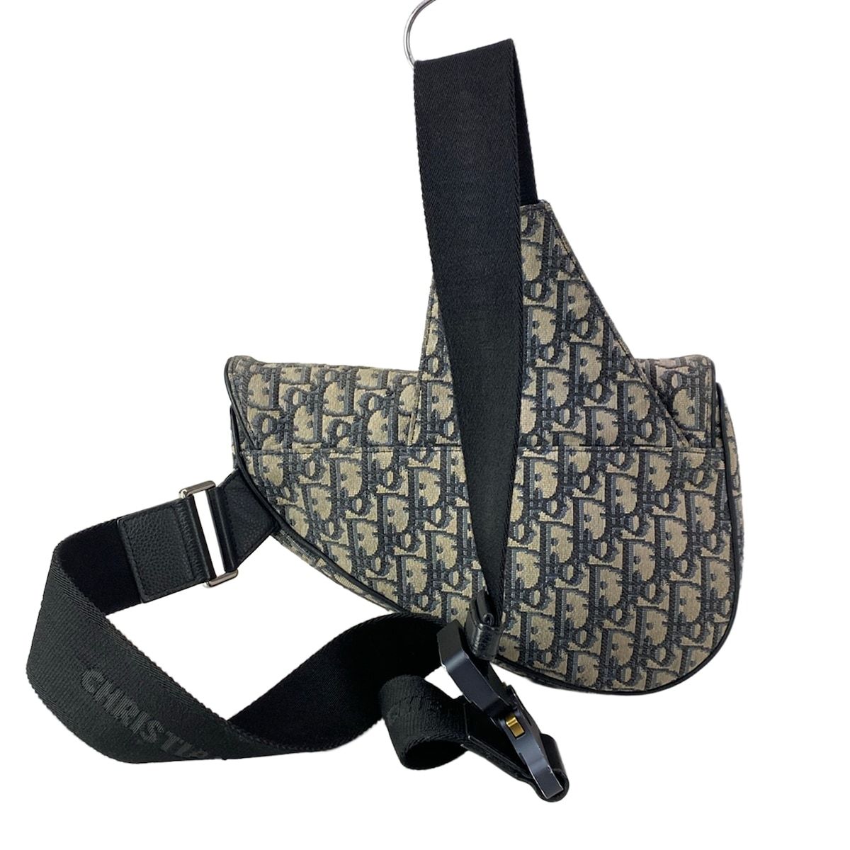 Dior Shoulder Bag Oak Navy Ivory Leather — view 3