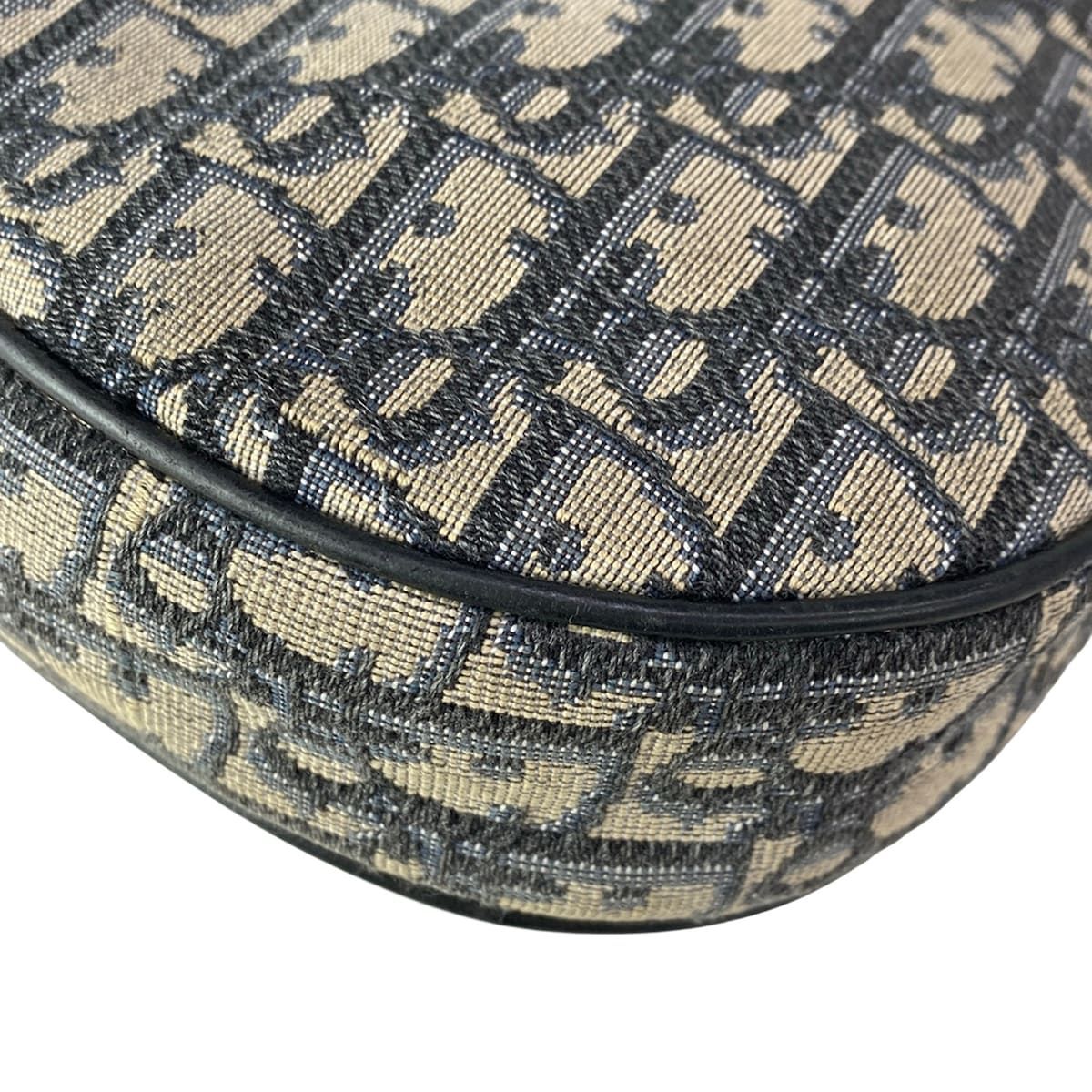 Dior Shoulder Bag Oak Navy Ivory Leather — view 6