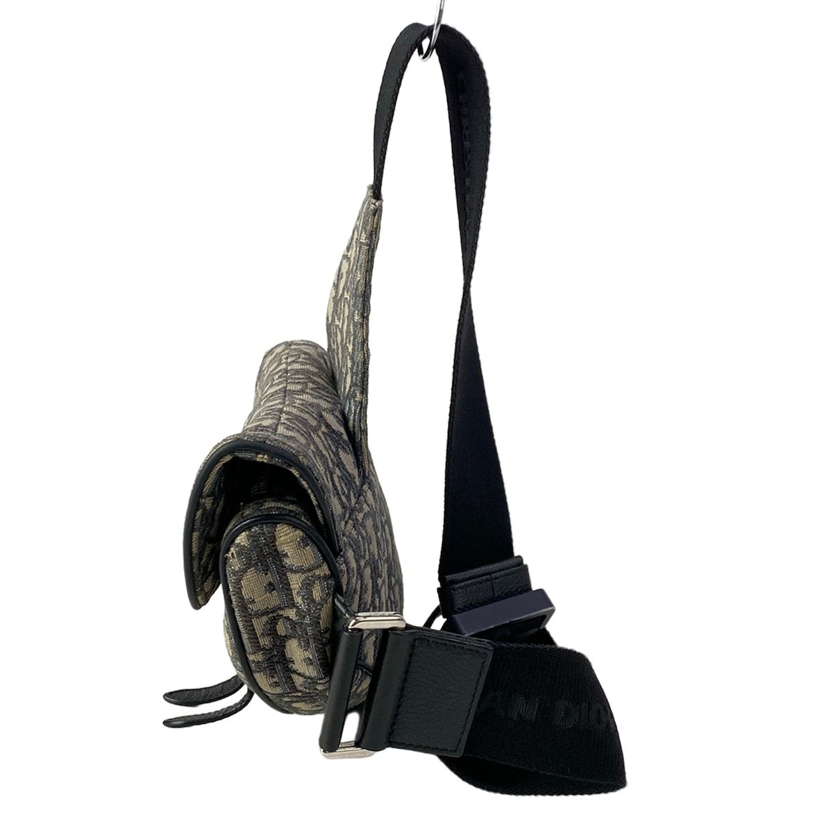 Dior Shoulder Bag Oak Navy Ivory Leather — view 4