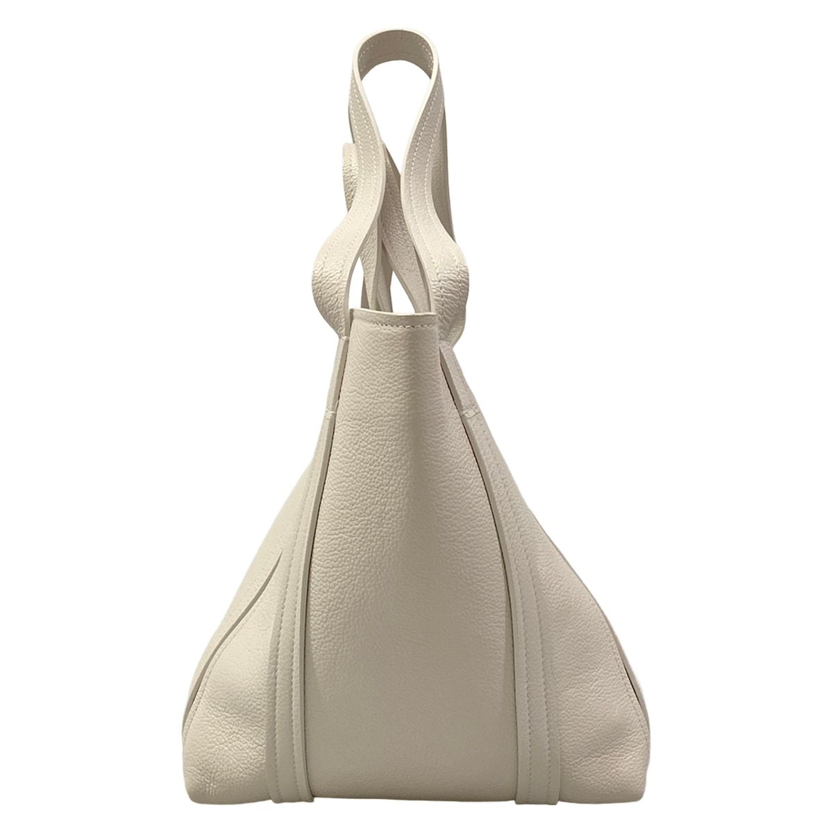 Balenciaga Tote Everyday 2.0 North South Small Shoulder Light Gray Leather — view 4