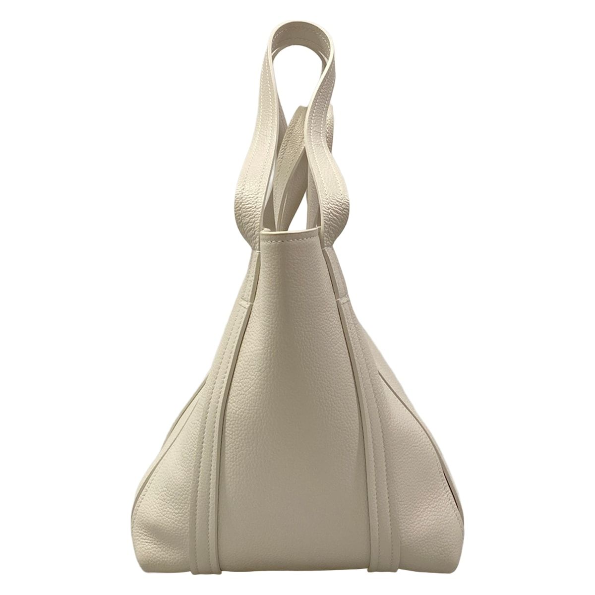 Balenciaga Tote Everyday 2.0 North South Small Shoulder Light Gray Leather — view 2