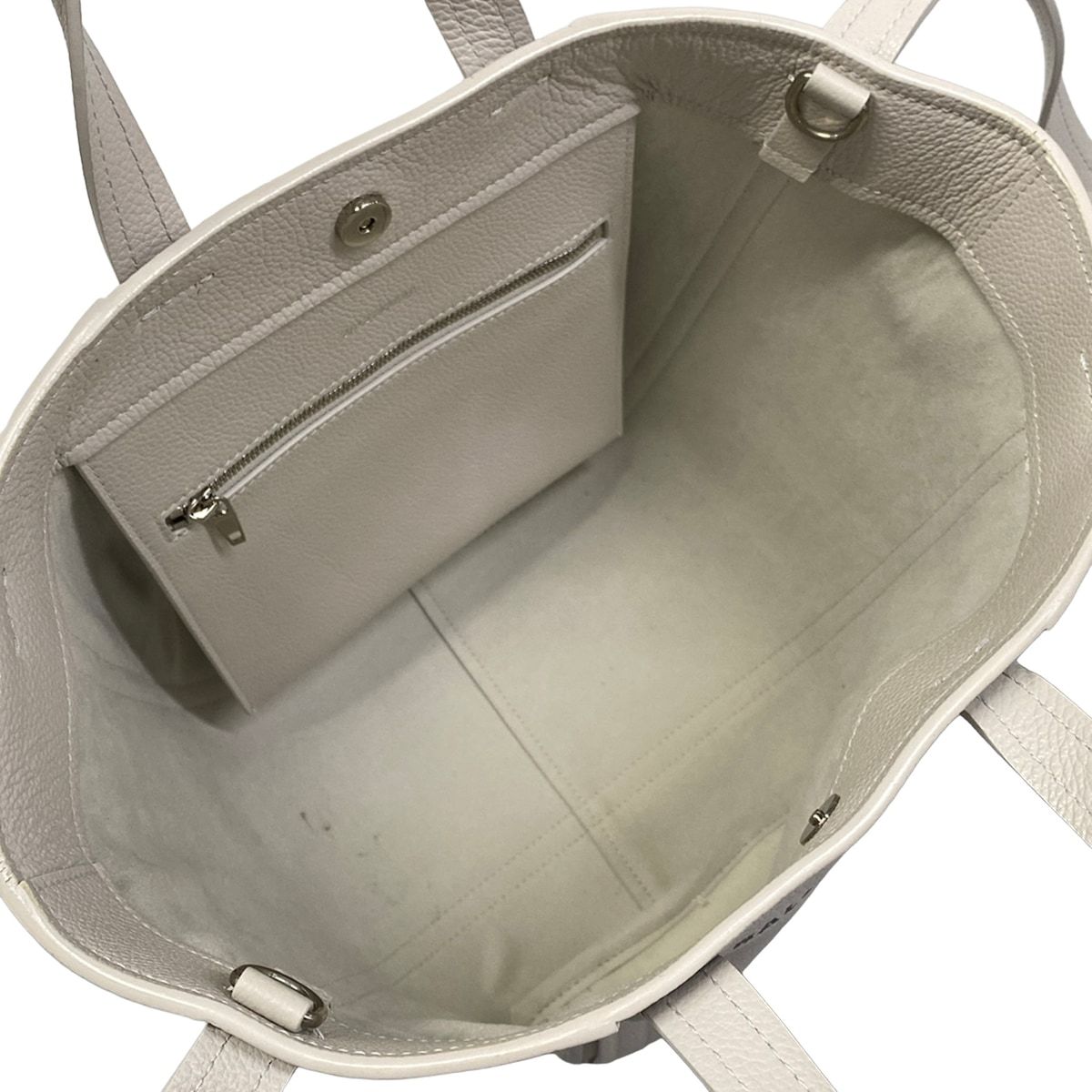 Balenciaga Tote Everyday 2.0 North South Small Shoulder Light Gray Leather — view 7