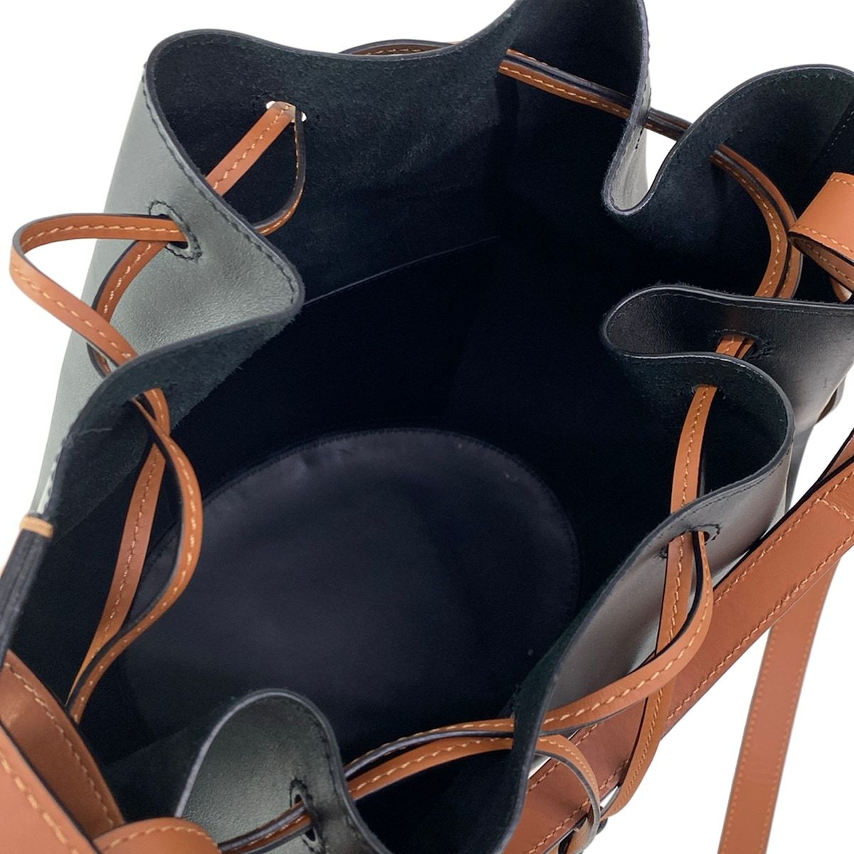 Loewe Shoulder Bag Balloon Large Black Brown 2-Way Drawstring — view 7