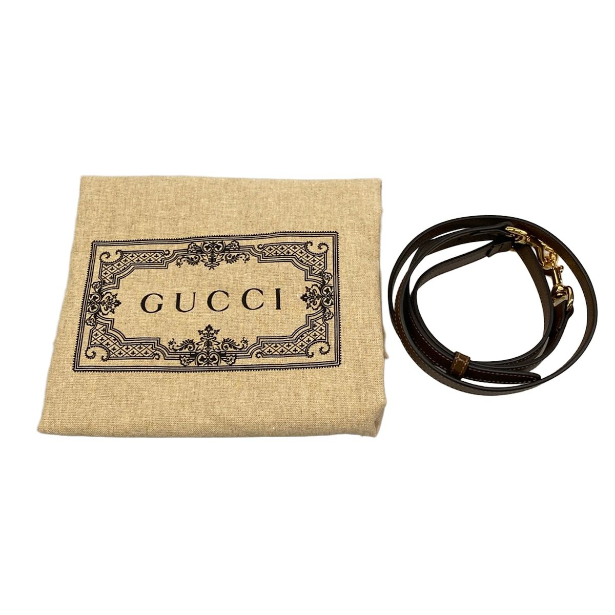 Gucci Tote Jackie Large Beige Dark Brown Multi Leather — view 8