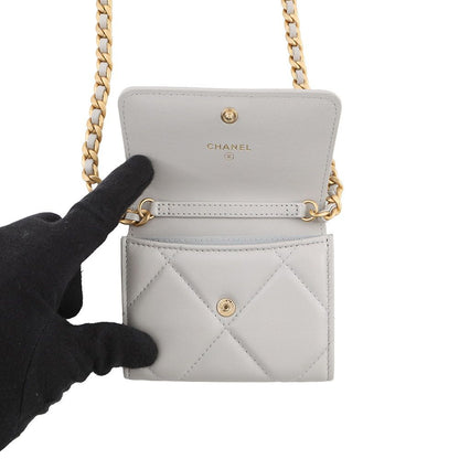 Chanel Chain Wallet 19 Flap Compact Coin Purse Lambskin — view 5